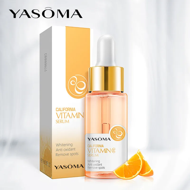 

YASOMA Vitamin C Face Serum Brightening Whitening Hydration Anti-Wrinkle Anti-aging Serum Facial Essence Beauty Health Skin Care