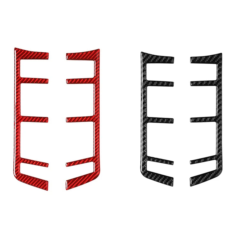 

2PCS Carbon Fiber Rear Button Decoration Trim Car Decorative Sticker Car Interior For Porsche Panamera 2010-2016