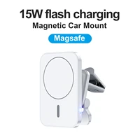 15w magnetic car wireless chargers for iphone 13 12 car magnet mount phone holder fast charging station air vent stand charger