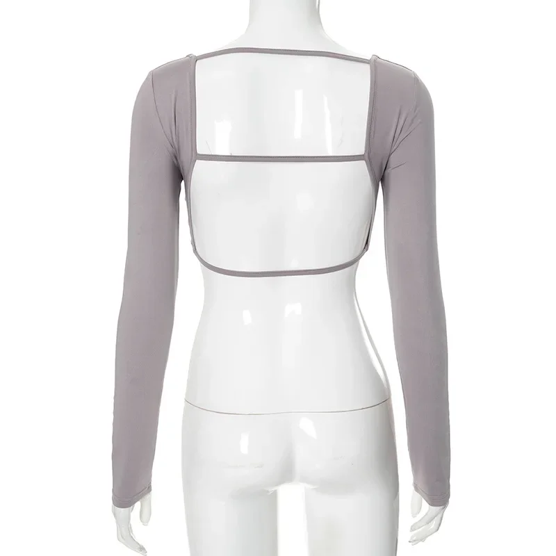 Осень 2024 сексуальный хипстерский укороченный топ в стиле пэчворк с открытой