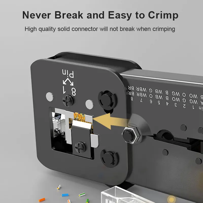 Фото Natalink RJ45 CAT6 Проходной разъем 30μ Crystal Ends Позолоченные 8P8C UTP Ethernet Сетевые модульные вилки для CAT6 CAT5e №5
