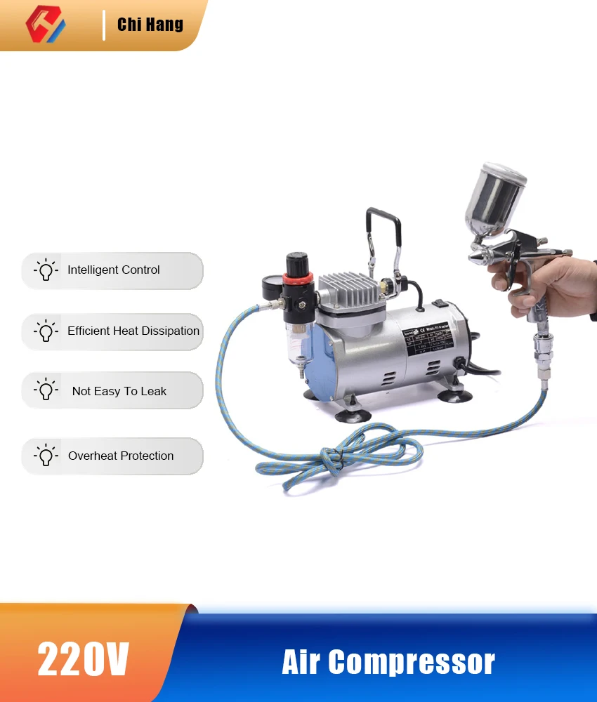 220v Ultra Quiet Oil-free Vacuum Pump Fully Enclosed Jet Pump Air Compressor Tool