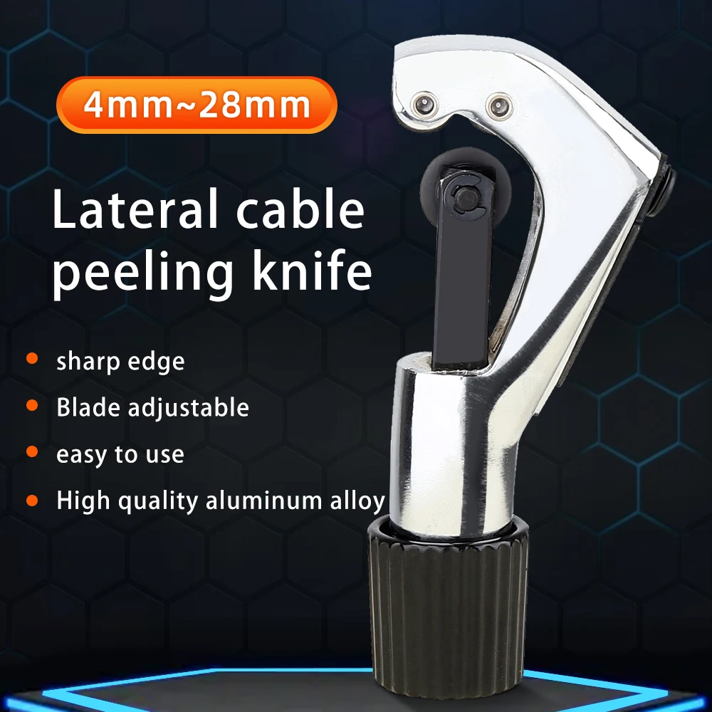 High Quality Adjustable Blade 4-28mm Diameter Lateral Cable Peeling Knife Aluminum Alloy Cutting Tool Stripper