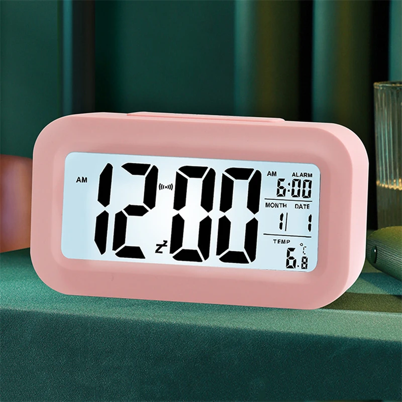 

Digital Alarm Clock with Light Snooze Temperature Date Calendar Large Display Alarm Clock Clock for Bedroom Home Office