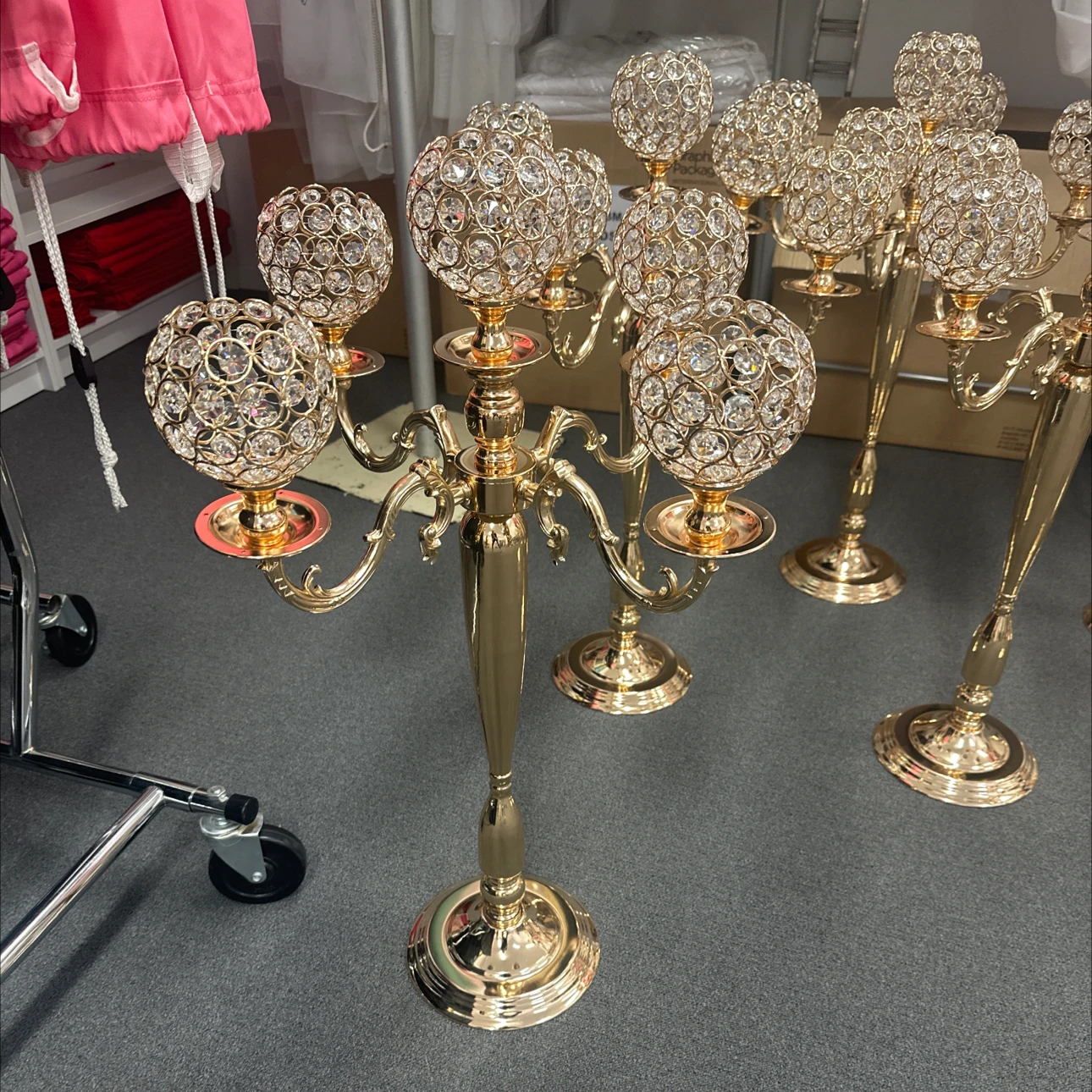 4 шт./12 шт.) 60 см/90 см) украшения для свадебного торжества Хрустальный подсвечник