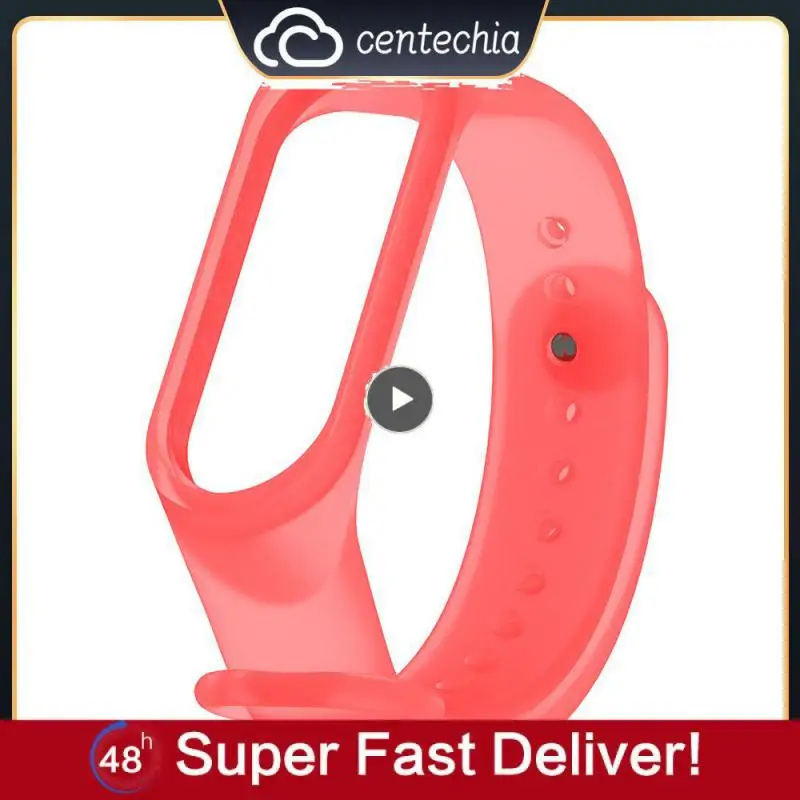 

Thickened Silicone Strap Unisex Transparent Wristband Sweatproof Replacement Strap Waterproof For Mi Band 5/6 Accessories