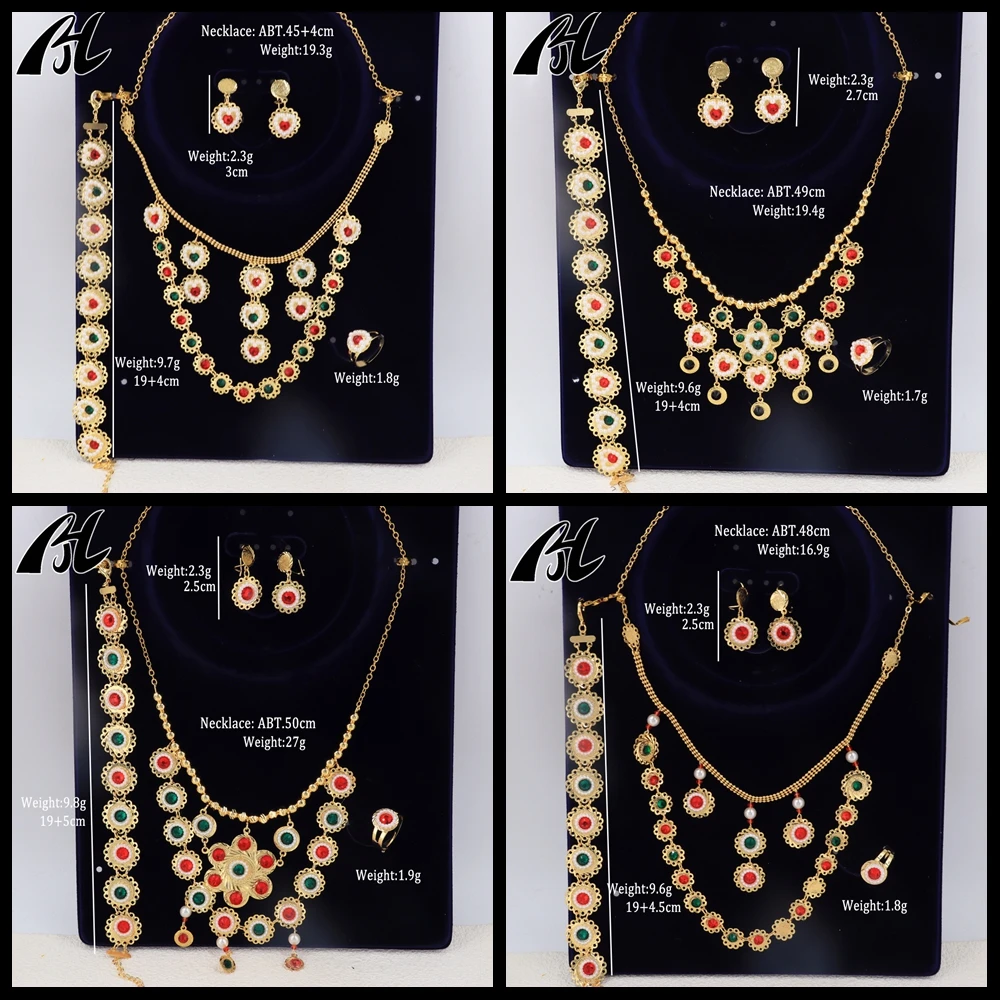 Комплект из колье и серёг в этническом стиле