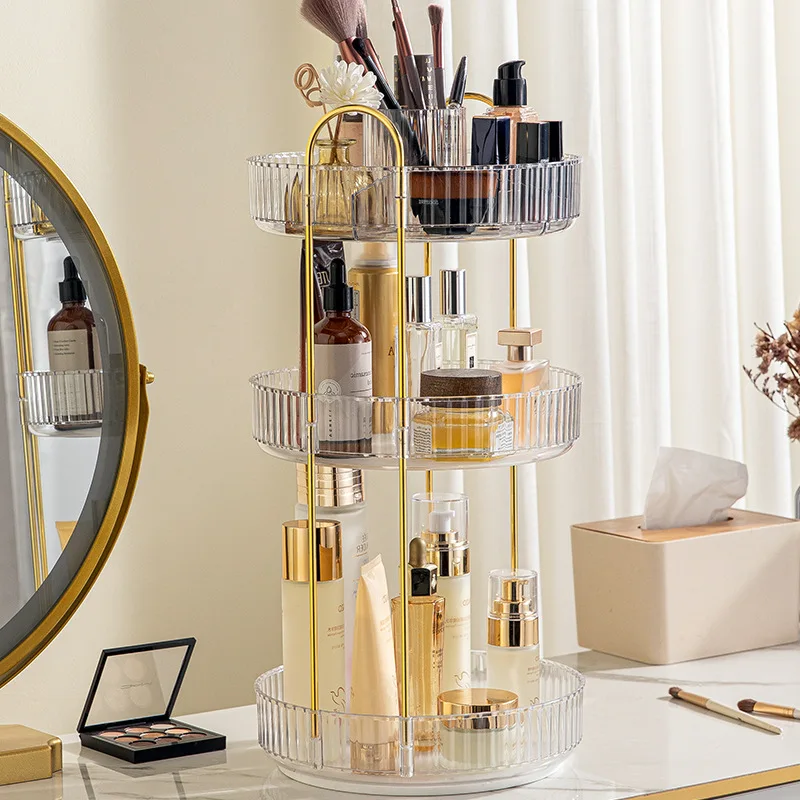 Косметическая полка для красоты настольный шкаф ухода за кожей вращающийся