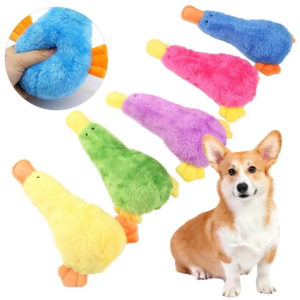 

Useful Comfortable Creative Cartoon Duck Shape Pet Dog Teeth Molar Toy Wear-resistant Pet Stuffed Toy Pet Accessories