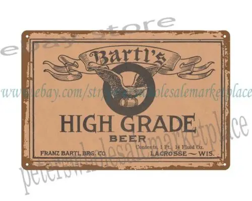 PRE-PRO Высококачественное пиво Bartl's Franz Bartl Brewing LaCrosse Wisconsin металлическая банка