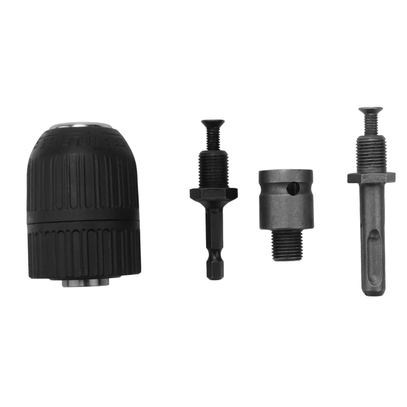 

4PCS Keyless Drill Chuck Conversion Tools, 13Mm Keyless Drill Chuck, Used For Impact Wrench Conversion Hardware Tools