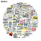 50 шт. вдохновляющие английские Стикеры для багажа чемоданов ноутбуков телефонов мотоциклов Стильные наклейки граффити наклейки F5