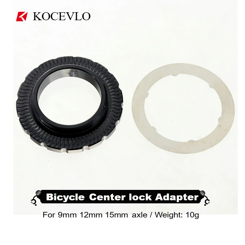 

KOCEVLO BIKE Mountain Road Bike Bicycle Center lock Adapter Disc Brake Rotor Cover For 9mm 12mm15mm Axle CenterLock Cover Ring