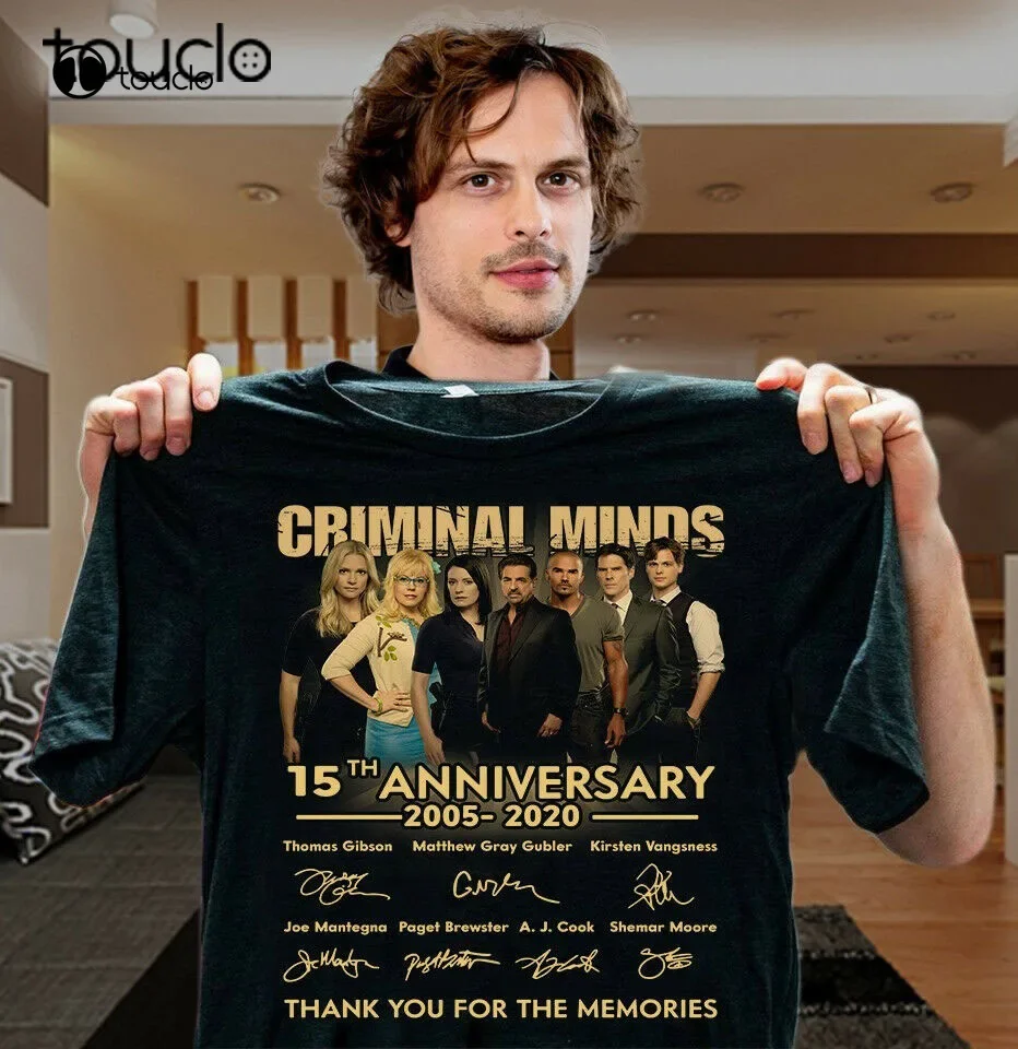 Criminal Minds 15Th Anniversary 2005-Signature Thank You Men Black Tshirt Unisex Fashion Summer Women Shirts Xs-5Xl