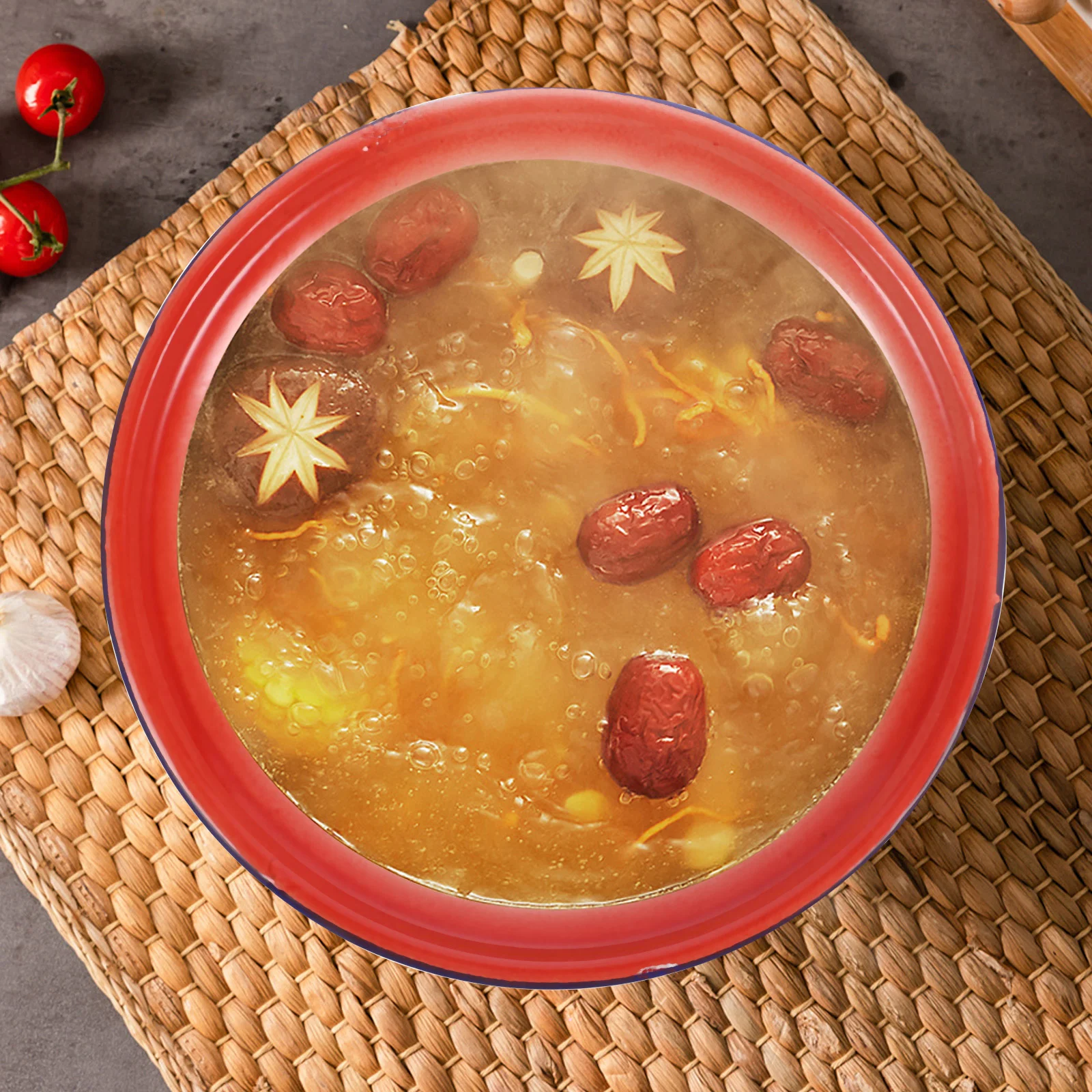 Классическая круглая сервировочная миска эмаль фетучицина макароны ретро лапша