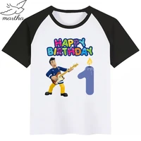 new happy birthday number cartoon fireman sam diykids clothes girls tshirt present children clothing boys baby tees