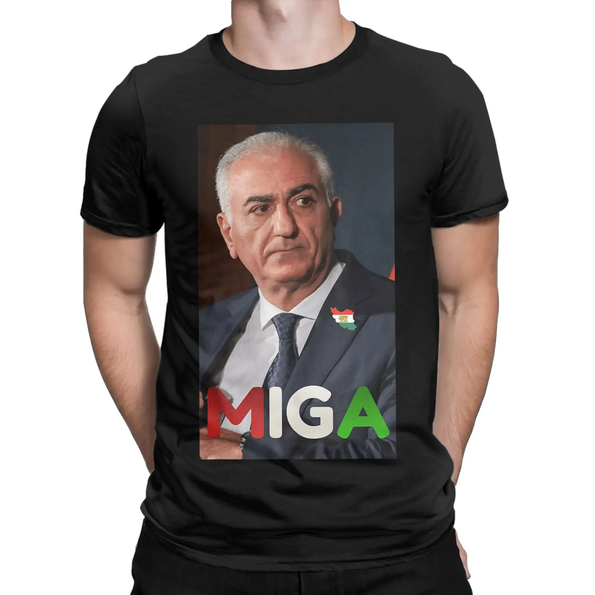 Фото Футболка The Kin Reza Pahlavi Iran Lion MIGA, летние модные футболки, мужские хлопковые футболки с круглым вырезом, топы больших размеров, топы с короткими рукавами №2