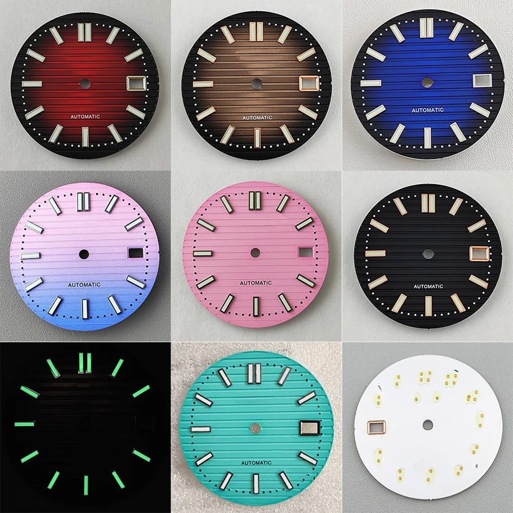 Циферблат NH35 30 5 мм циферблат Nautilus S зеленый светящийся подходит для часов с