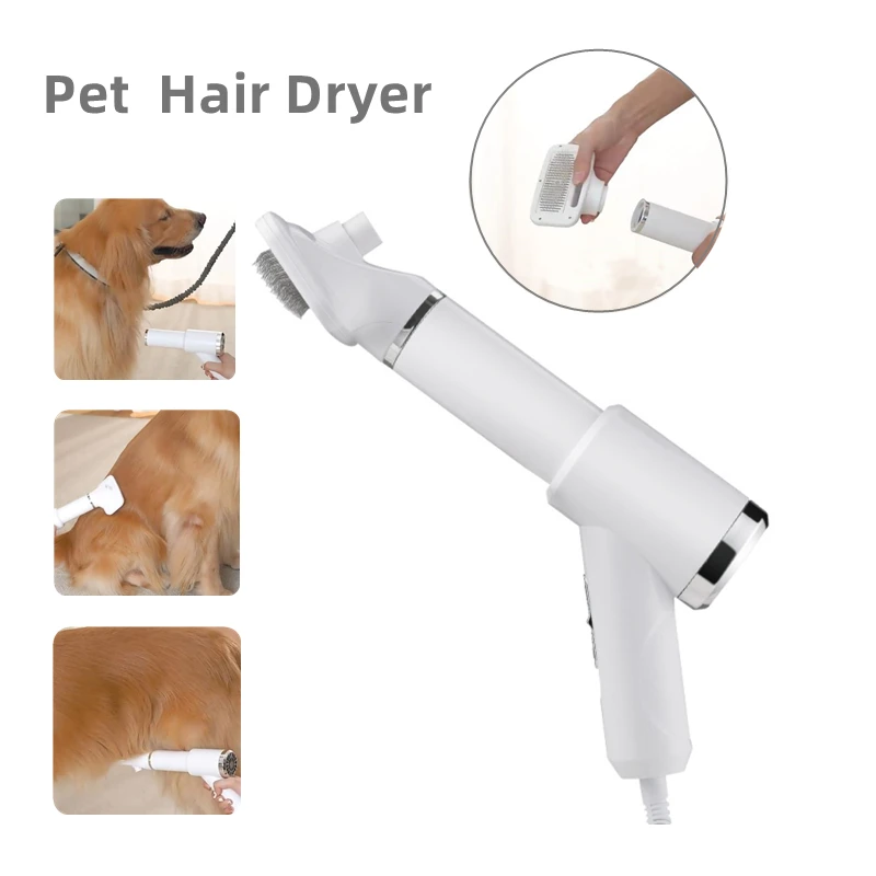 

Dog Hair Dryer Pet Grooming Cat Hair Comb Brush Low Noise Fur Blower Portable Rapidly Dry Dog Grooming Supplies