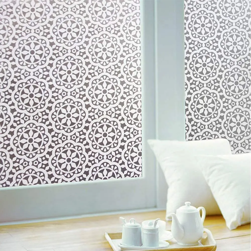 

Width 45/60/90 Cm Privacy Protective Window Film Opaque Frosted Glass Door Tint Stained Non-Adhesive Static Clings for Home
