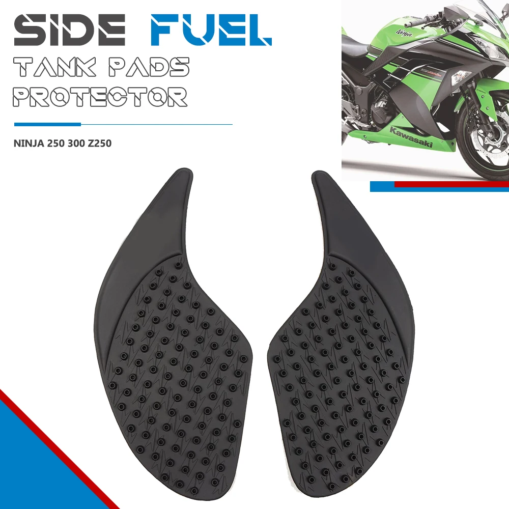 

For Kawasaki NINJA 250 300 Z250 2012 2013 2014 2015 Motorcycle Sticker Anti slip Fuel Tank Pad Decal Knee Side Fuel Traction Pad