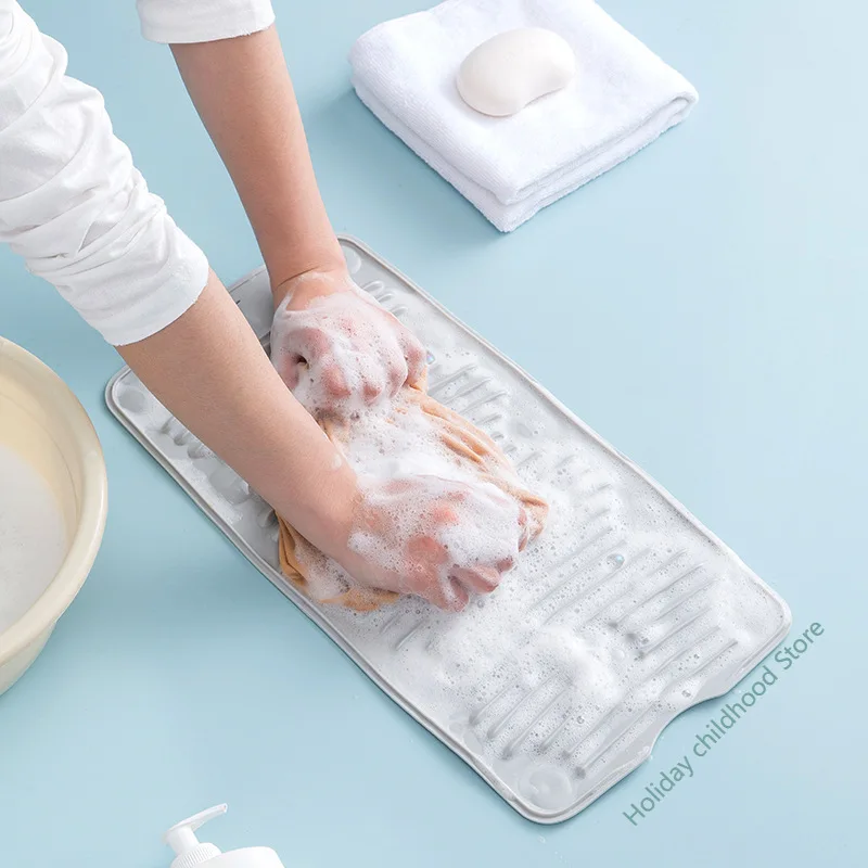 

Multifunctional silicone washboard household foldable washboard suction cup antiskid washboard