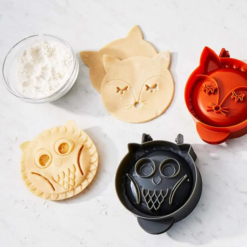 

1 Pcs Hand Pie Maker Mini Fox And Owl Dough Presser Lattice Pie Top Cutter Mold DIY Baking Pastry Tool Kitchen Supplies