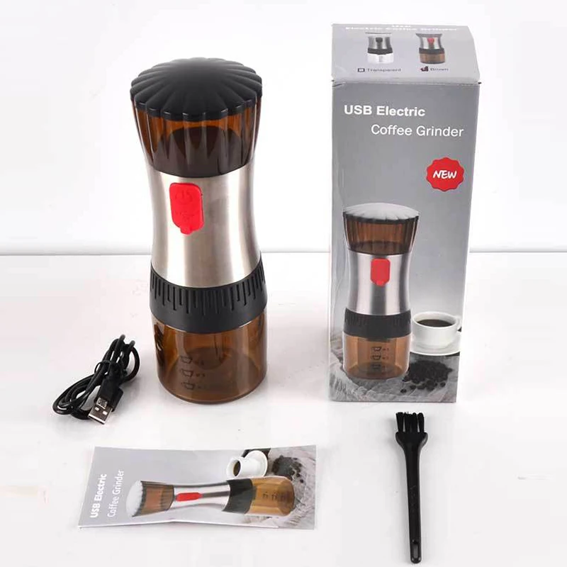 

Electric Coffee Grinder Stainless Steel Adjustable USB Charging Nuts Spices Grains Pepper Coffee Beans Grinding Machine