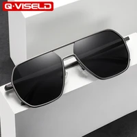 qviseld aluminum magnesium photochromic polarized sunglasses for men 2022 luxury brand designer vintage square sun glasses