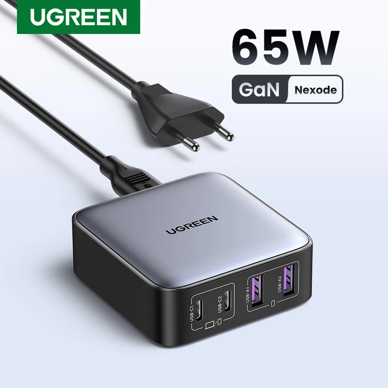 UGREEN 65W GaN Charger Desktop Laptop Fast Charger 4 in 1 Adapter For iPhone 14 13 12 Pro Max Phone Charger Xiaomi Samsung