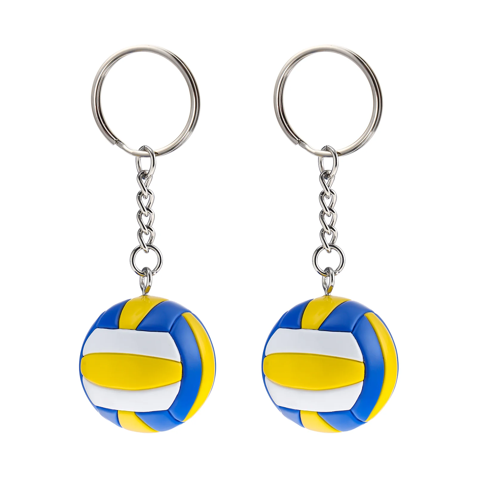 

2 Pcs Volleyball Keychain Sports Gifts Teen Girls Charms Party Favors External Paste Pu Unique Keychains