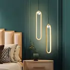 Прикроватная светодиодная маленькая люстра с одной головкой, Скандинавский дизайн, барная стойка, креативная Люстра для столовой, спальни, эркера, подвесная проволочная лампа