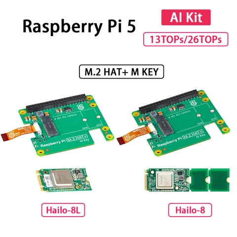 Официальная плата расширения Raspberry Pi 5 M.2 HAT + Gen2 Gen3 NVME M.2 SSD 2230/2242, размер M Key PCI Express GPIO для RPI5 Pi5