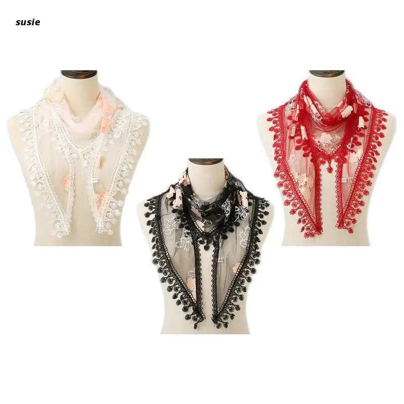 

X7YA женский треугольный шарф с принтом розы, большая шаль с УФ-защитой для лета