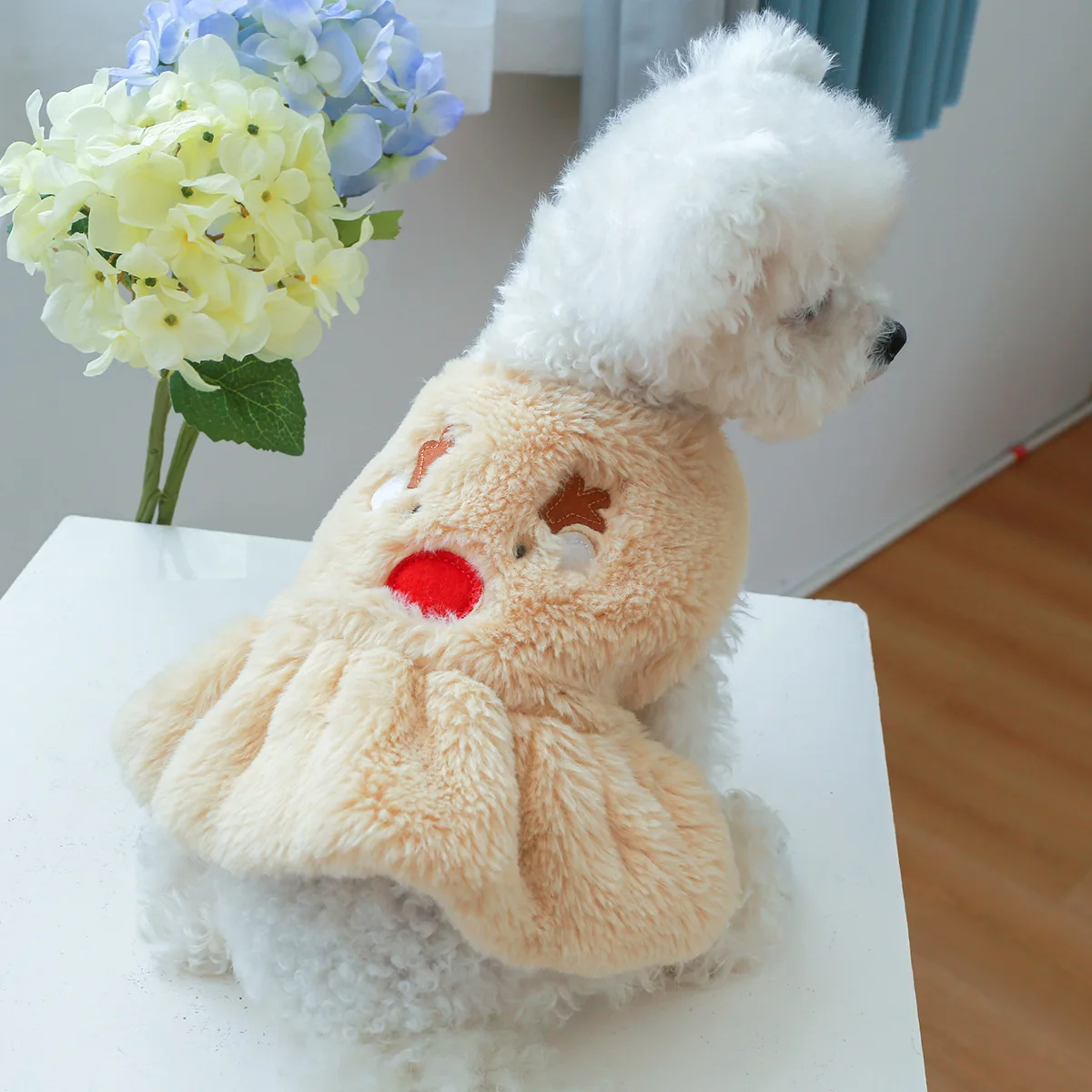 

Одежда для домашних животных, осенне-зимняя теплая бархатная Рождественская юбка, одежда для щенков, одежда для маленьких собак