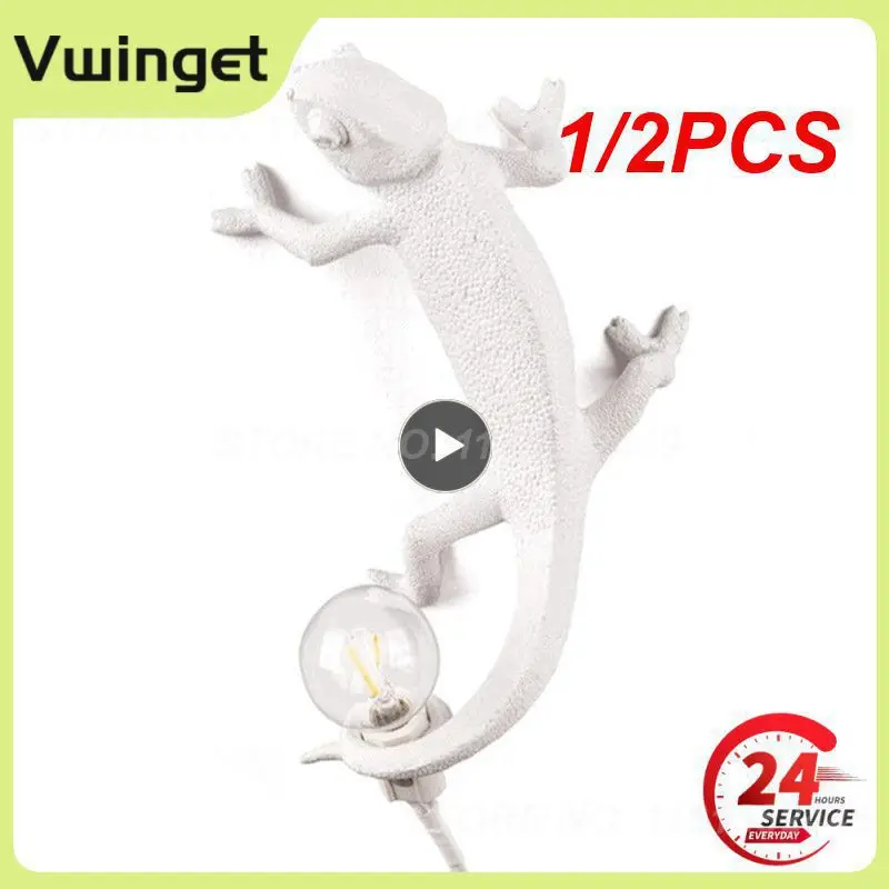 

1/2 шт. Скандинавская хамелея ящерица, настольная лампа, Современная Милая светодиодная полимерная настольная лампа-хамелеон с животными, Детская прикроватная декоративная лампа