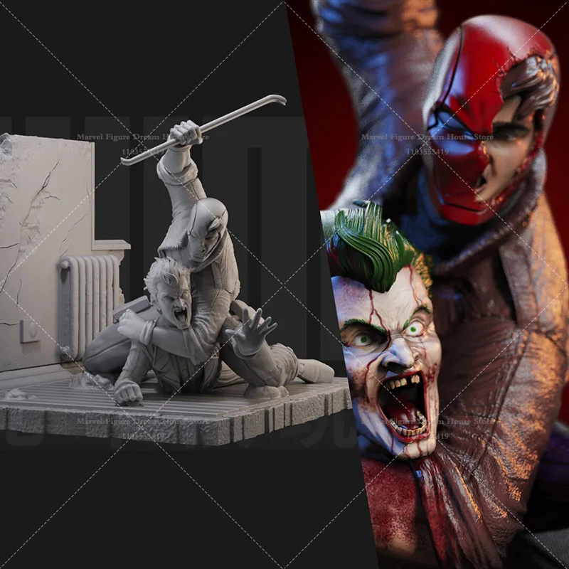 1/24 1/18 1/12 Масштаб DC Insidious Joker Painful Red Hood Battle Grudges Scene DIY Самособранная GK 3D кукла из