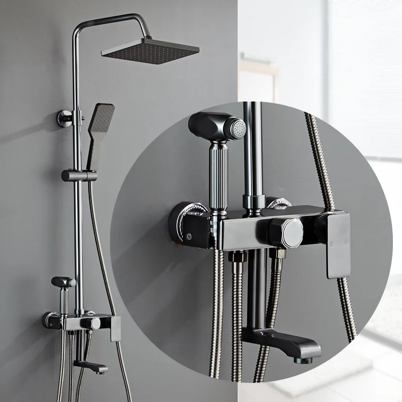 

Набор для душа из алюминия, многофункциональная насадка для душа с полным подъемом, насадка для горячей и холодной воды