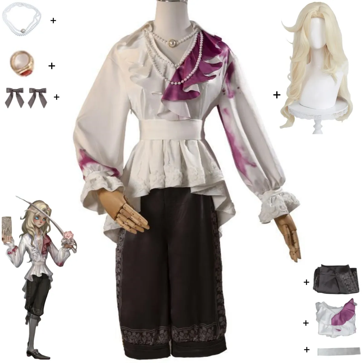 Игра Identity V Joseph Desaulniers фотограф косплей костюм бывший граф Desaulnier Shangover униформа