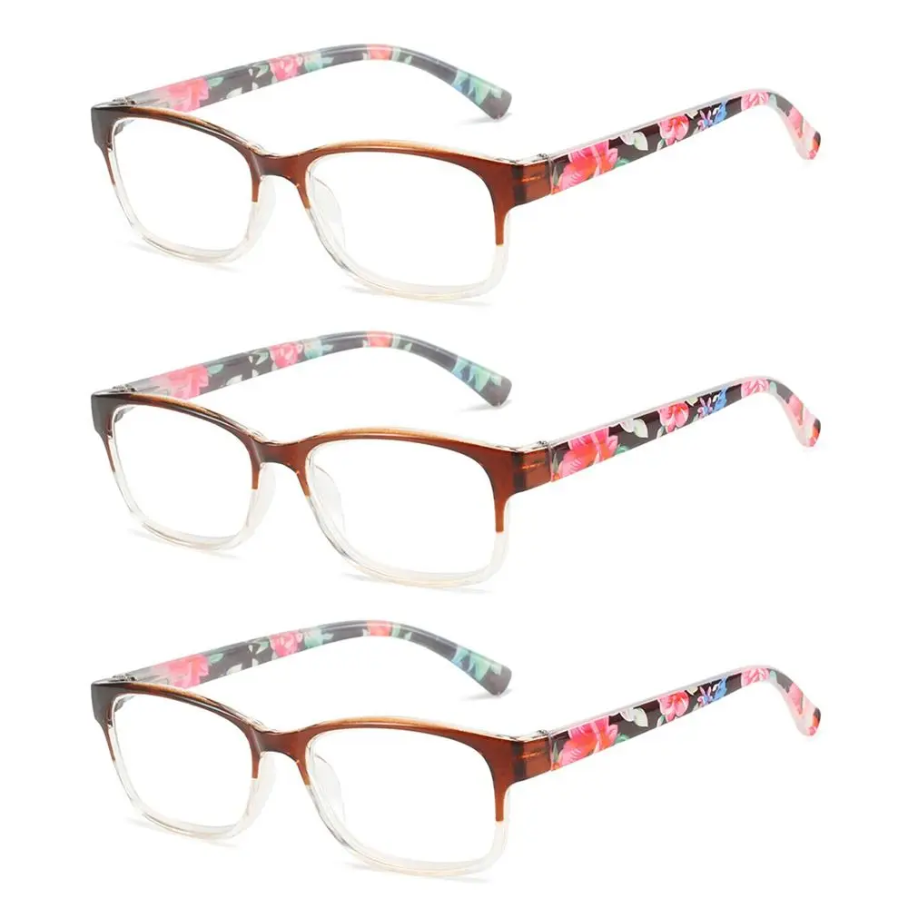 

Удобные винтажные портативные Цветочные очки для защиты глаз, очки для чтения с ультратонкой оправой