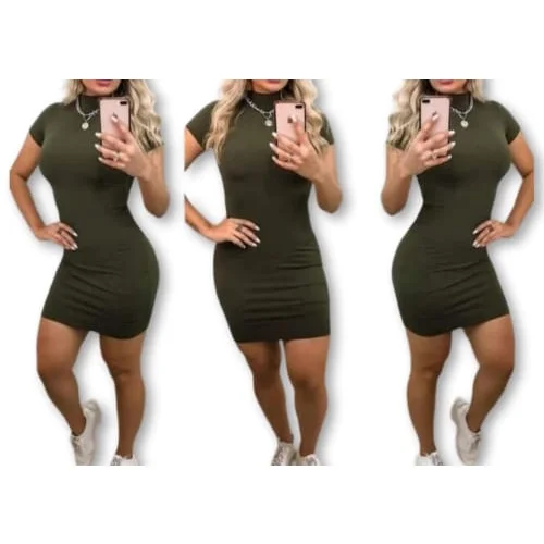 Платье Водолазка С Коротким Рукавом фото 4