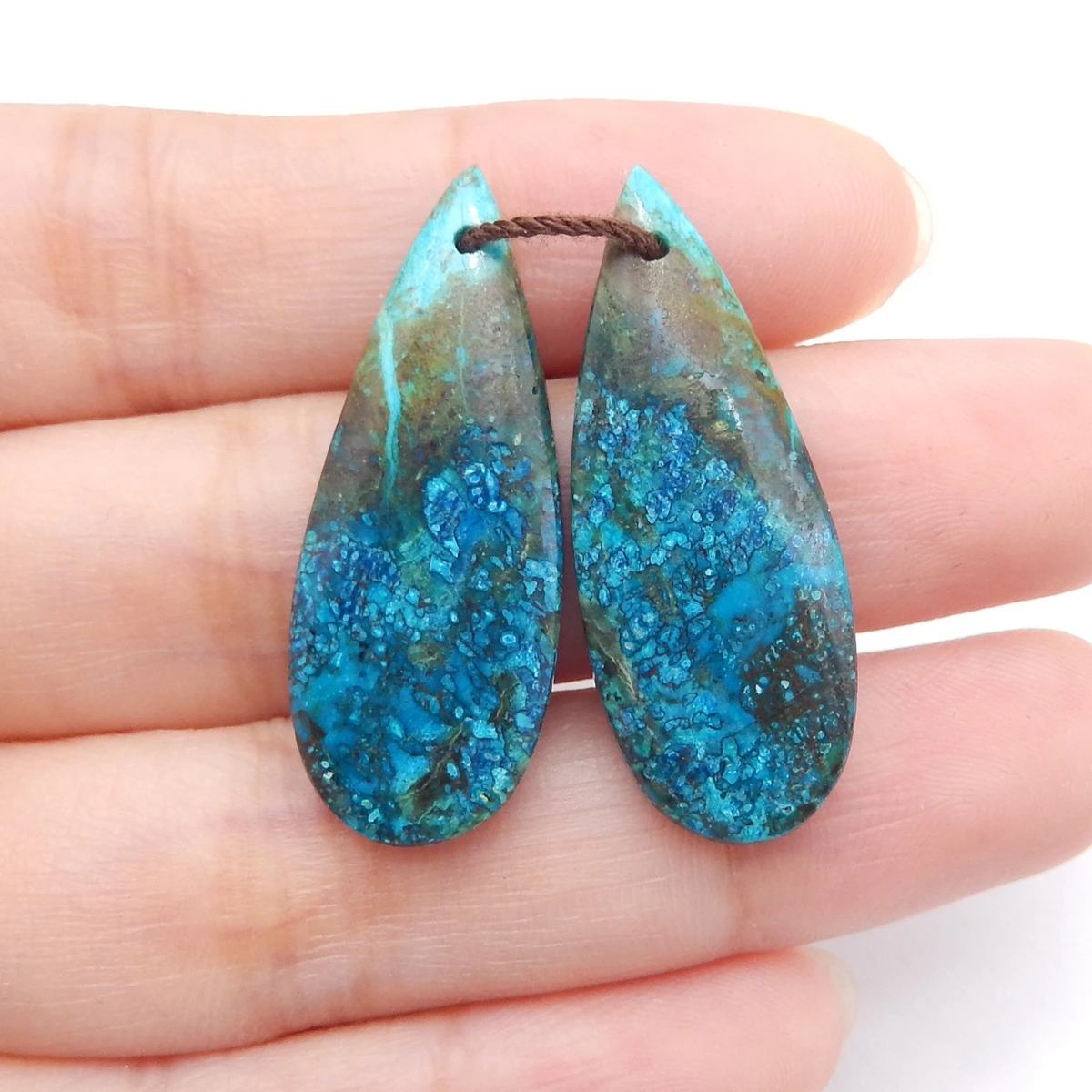 

Natural Chrysocolla Waterdrop Earrings for Women, Gemstone Earrings Beads for Jewelry Making
