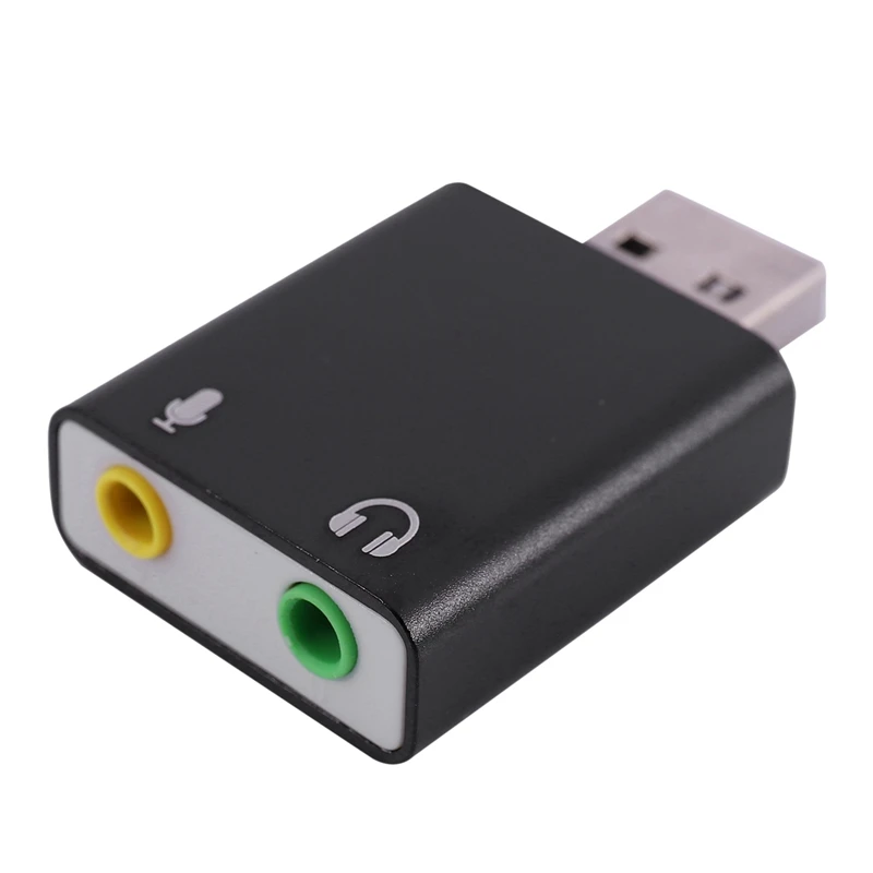 

3X 7.1-Channel Aluminum Alloy USB Sound Card Computer External Sound Card USB7.1 Sound Card Analog Sound Card