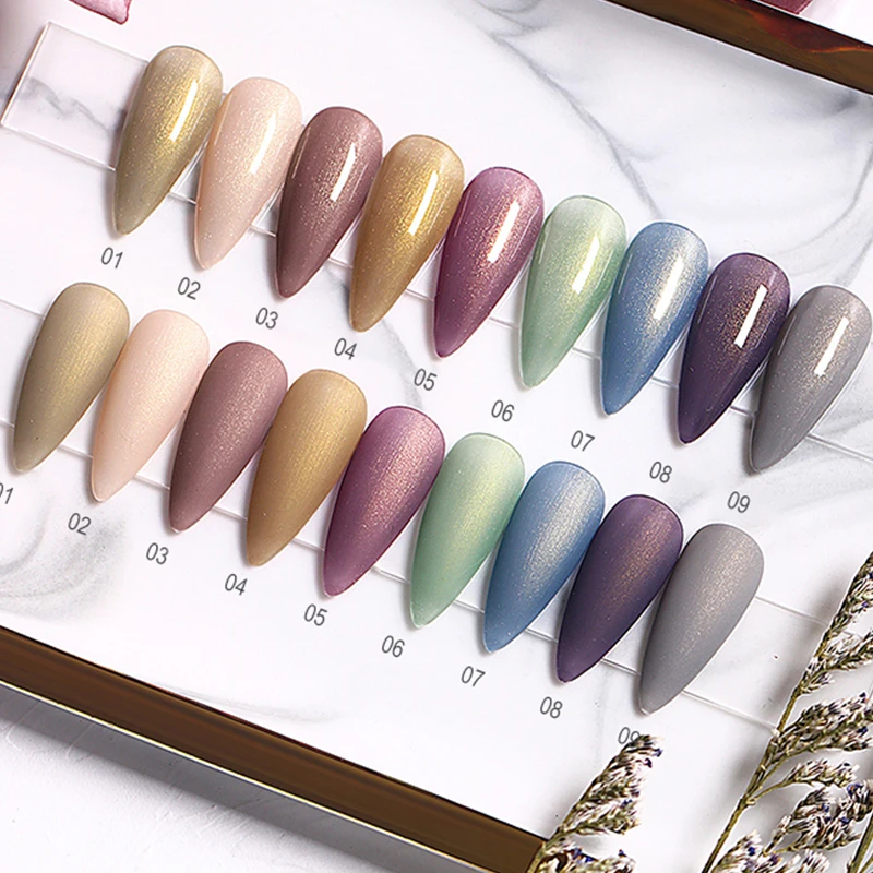 

9 Colors Gel Nail Polish 8ml Blue Glitter Soak Off Uv Led Semi Permanent Varnish Gel for Manicure Purple Nail Art Gel Polish