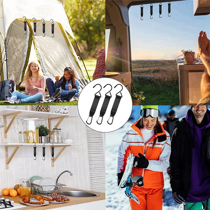 6-комп. крючки для ограждения бейсбольной сумки с нейлоновыми защитными пряжками