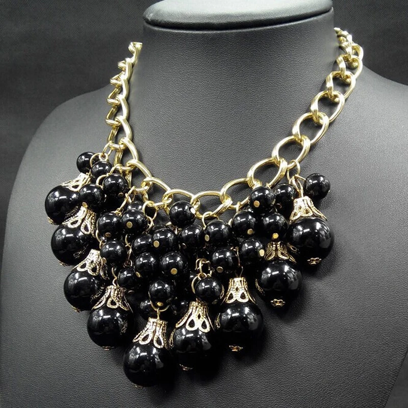 

Winter Chunky Big Pearl Pendants Statement Gold Chains Vintage Sweater Necklace For Women Christmas Online Shop 2022