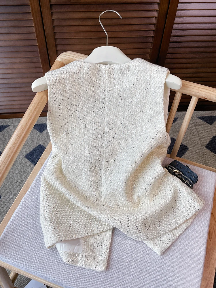 Женский Осенний жилет размера плюс 2024 Элегантный знаменитости во французском