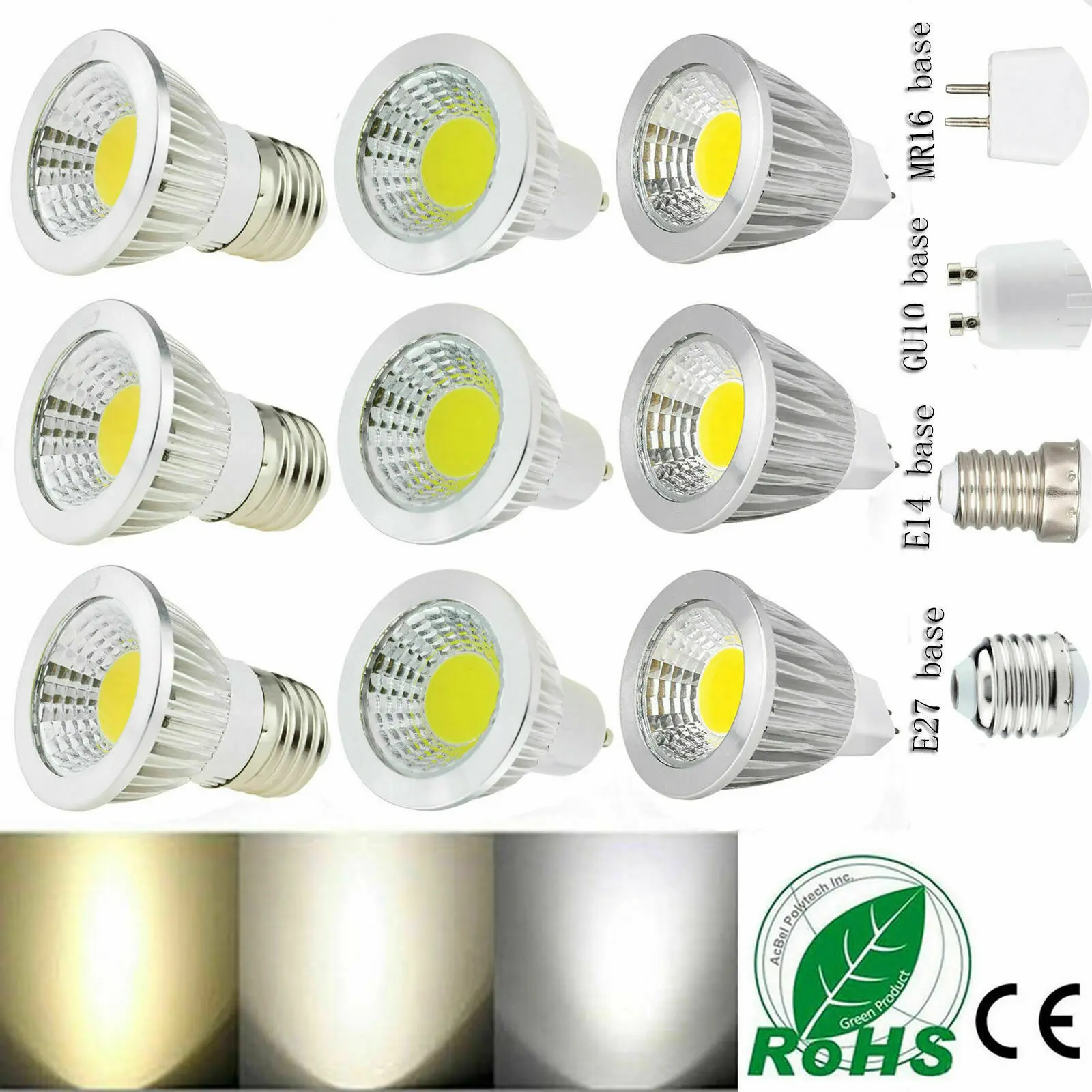 

DC12V GU10 COB Spotlight Dimmable E27 B22 GU5.3 E12 E14 6W 9W 12W Clod White White Natural Spot Light Home Lamp Bulb Bright