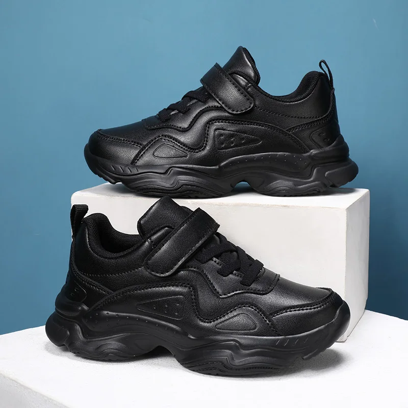 2023 Children Sneakers Autumn New Kids Soft Bottom Breathable Leather Casual Shoes School Sports Running Sneakers for Boys Girls