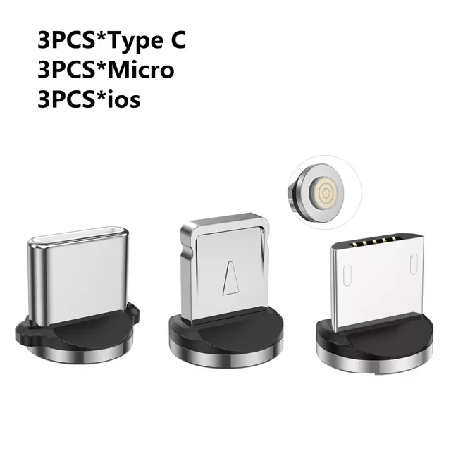 

3.0A Magnetic Cable Plug Type C Micro Usb C Plugs Fast Charging Cable Adapter Phone Type-C Magnet Charger Plug For iPhone